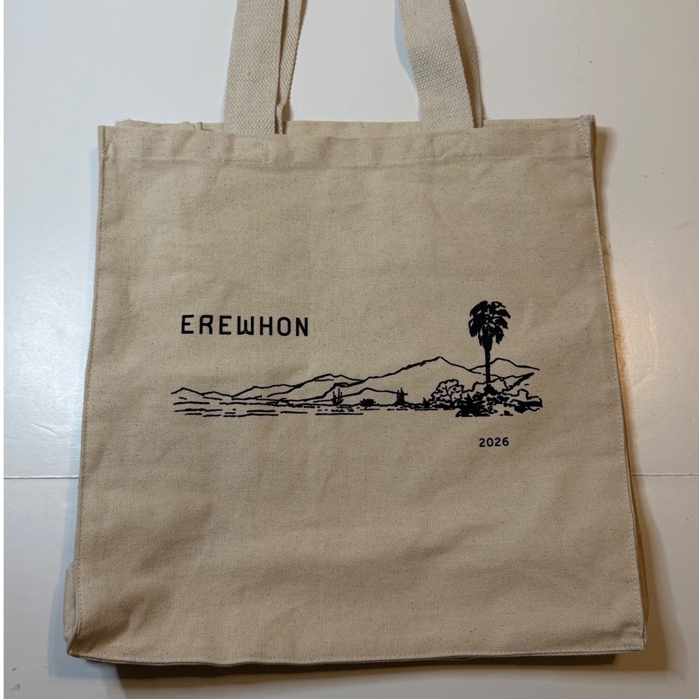 Erewhon Coachella 2026 Canvas Tote Bag Natural Beige NWOT